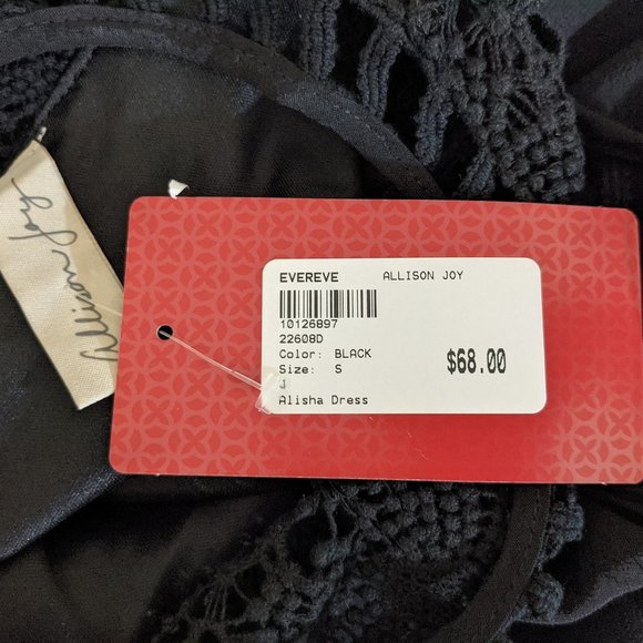 NWT Allison Joy Evereve Alisha Shift Dress Lined Crochet Neck Sleeveless S - Picture 10 of 11